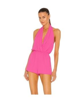 Superdown Pink Halter Romper - Small